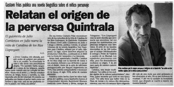 La Quintrala: reescrituras de un cuerpo indómito